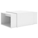 Vidaxl tables basses gigognes 3 pcs blanc 60x60x30 cm agglomr