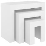 Vidaxl tables basses gigognes 3 pcs blanc aggloméré Vidaxl tables basses gigognes 3 pcs blanc aggloméré