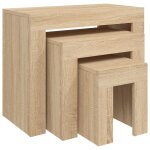 Vidaxl tables basses gigognes 3 pcs chne sonoma agglomr