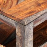 Vidaxl table basse gris 100 x 50 x 40 cm bois de sesham massif Vidaxl table basse gris 100 x 50 x 40 cm bois de sesham massif