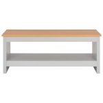 Vidaxl table basse gris 105 x 47 x 42 cm Vidaxl table basse gris 105 x 47 x 42 cm