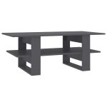 Vidaxl table basse gris 110x55x42 cm aggloméré Vidaxl table basse gris 110x55x42 cm aggloméré