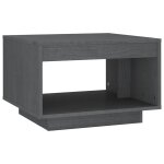 Vidaxl table basse gris 50x50x33, 5 cm bois de pin massif