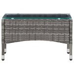 Vidaxl table basse gris 60x40x36 cm résine tressée Vidaxl table basse gris 60x40x36 cm résine tressée