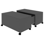 Vidaxl table basse gris 75x75x38 cm aggloméré Vidaxl table basse gris 75x75x38 cm aggloméré
