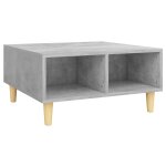 Vidaxl table basse gris b�ton 60x60x30 cm agglom�r�