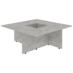 Vidaxl table basse gris bton 79, 5x79, 5x30 cm agglomr