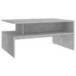 Vidaxl table basse gris bton 90x60x42, 5 cm agglomr