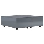 Vidaxl table basse gris brillant 100 x 100 x 35 cm Vidaxl table basse gris brillant 100 x 100 x 35 cm