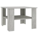 Vidaxl table basse gris bton 60 x 60 x 42 cm agglomr