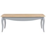 Vidaxl table basse gris et marron 110 x 60 x 40 cm bois de pin massif