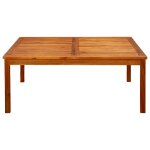 Vidaxl table basse de jardin 110x110x45 cm bois solide d'acacia
