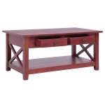 Vidaxl table basse marron 100x55x46 cm bois d'acajou massif Vidaxl table basse marron 100x55x46 cm bois d'acajou massif