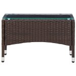 Vidaxl table basse marron 60x40x36 cm résine tressée Vidaxl table basse marron 60x40x36 cm résine tressée
