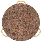 Vidaxl table basse marron 65x65x42 cm pierre vritable texture marbre
