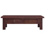 Vidaxl table basse marron classique 100x50x30 cm bois d'acajou massif Vidaxl table basse marron classique 100x50x30 cm bois d'acajou massif