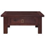 Vidaxl table basse marron classique 68x68x30 cm bois d'acajou massif Vidaxl table basse marron classique 68x68x30 cm bois d'acajou massif