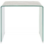 Vidaxl table basse marron marbre 50 x 50 x 45 cm verre trempé Vidaxl table basse marron marbre 50 x 50 x 45 cm verre trempé