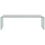 Vidaxl table basse marron marbre 98 x 45 x 31 cm verre tremp