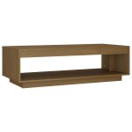 Vidaxl table basse marron miel 110x50x33, 5 cm bois de pin massif Vidaxl table basse marron miel 110x50x33, 5 cm bois de pin massif