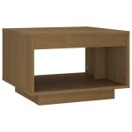 Vidaxl table basse marron miel 50x50x33, 5 cm bois de pin massif