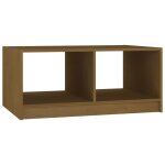 Vidaxl table basse marron miel 75x50x33, 5 cm bois de pin massif