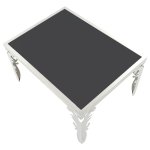 Vidaxl table basse miroir acier inoxydable et verre 80 x 60 x 44 cm Vidaxl table basse miroir acier inoxydable et verre 80 x 60 x 44 cm