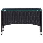 Vidaxl table basse noir 60x40x36 cm résine tressée Vidaxl table basse noir 60x40x36 cm résine tressée