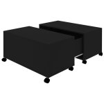 Vidaxl table basse noir 75x75x38 cm aggloméré Vidaxl table basse noir 75x75x38 cm aggloméré