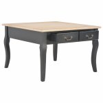 Vidaxl table basse noir 80 x 80 x 50 cm bois Vidaxl table basse noir 80 x 80 x 50 cm bois