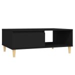 Vidaxl table basse noir 90x60x35 cm agglomr