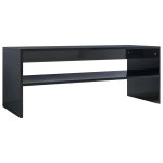 Vidaxl table basse noir brillant 100 x 40 x 40 cm aggloméré Vidaxl table basse noir brillant 100 x 40 x 40 cm aggloméré