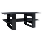 Vidaxl table basse noir brillant 110x55x42 cm aggloméré Vidaxl table basse noir brillant 110x55x42 cm aggloméré