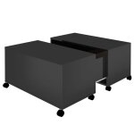 Vidaxl table basse noir brillant 75x75x38 cm aggloméré Vidaxl table basse noir brillant 75x75x38 cm aggloméré