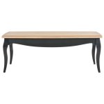 Vidaxl table basse noir et marron 110 x 60 x 40 cm bois de pin massif
