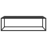 Vidaxl table basse noir avec verre noir 120x50x35 cm