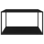 Vidaxl table basse noir avec verre noir 90x90x50 cm