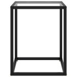 Vidaxl table basse noir avec verre tremp 40x40x50 cm