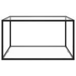 Vidaxl table basse noir avec verre tremp 90x90x50 cm