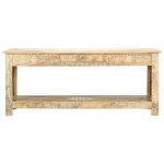 Vidaxl table basse peinte  main 110x50x45 cm bois de manguier massif