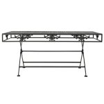 Vidaxl table basse pliante style vintage mtal 100 x 50 x 45 cm noir