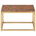 Vidaxl table basse rouge 60x60x35 cm pierre vritable texture marbre