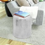 Vidaxl table basse / tabouret martel� en aluminium argent�