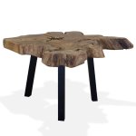 Vidaxl table basse teck authentique 80 x 70 x 38 cm