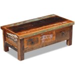 Vidaxl table basse à tiroirs 90 x 45 x 35 cm bois de récupération Vidaxl table basse à tiroirs 90 x 45 x 35 cm bois de récupération