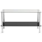Vidaxl table basse transparent 110x43x60 cm verre trempé Vidaxl table basse transparent 110x43x60 cm verre trempé