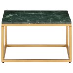 Vidaxl table basse vert 60x60x35 cm pierre vritable et texture marbre