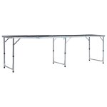 Vidaxl table de bire - pong pliable 240 cm noir