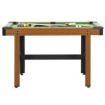 Vidaxl table de billard 4 pieds 122x61x76 cm marron
