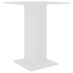 Vidaxl table de bistro blanc 60x60x75 cm agglomr